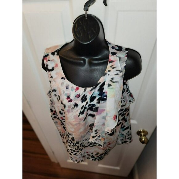 Apt. 9 XL Sleeveless Blouse |‎ Pink Animal Print | Flowy & Lightweight - Picture 8 of 12